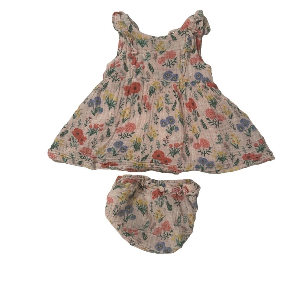 Angel Dear Floral Dress Bloomer Set 6-12 Months